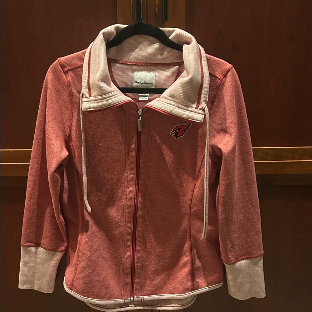 Tommy Bahama Heathered Red Illinois State University Full -Zip Sweatshirt Small